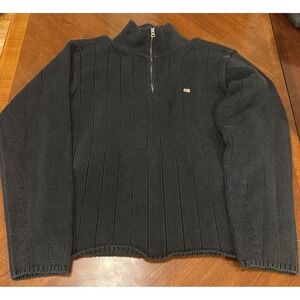 Men's Polo Jeans Co Ralph Lauren Flag Turtleneck Zip Up Ribbed Knit Sweater Sz M